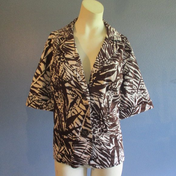 💖Brown leaf print jacket - Picture 9 of 9